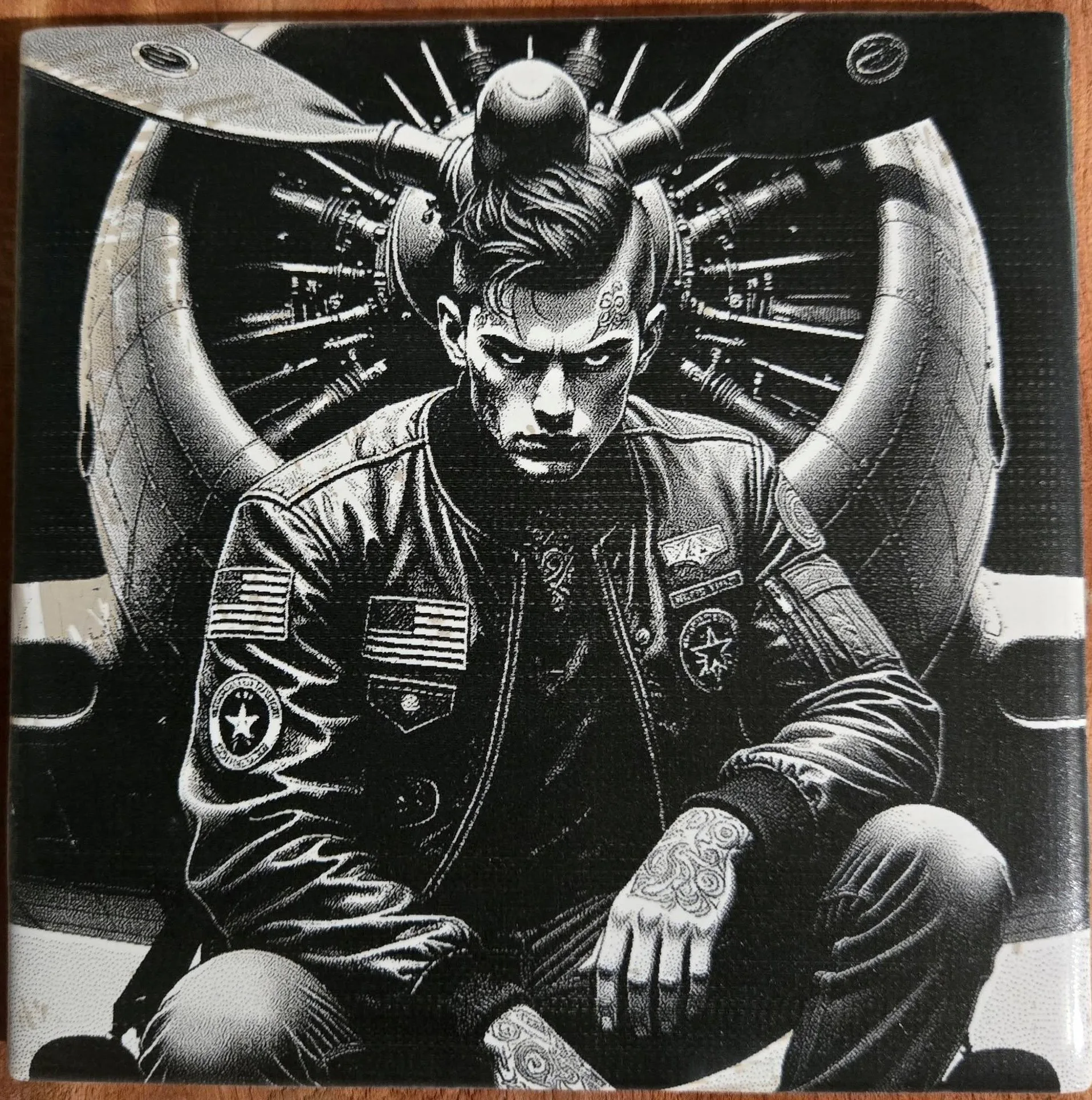 Laser engraving by Scott Harvey, made with DithX